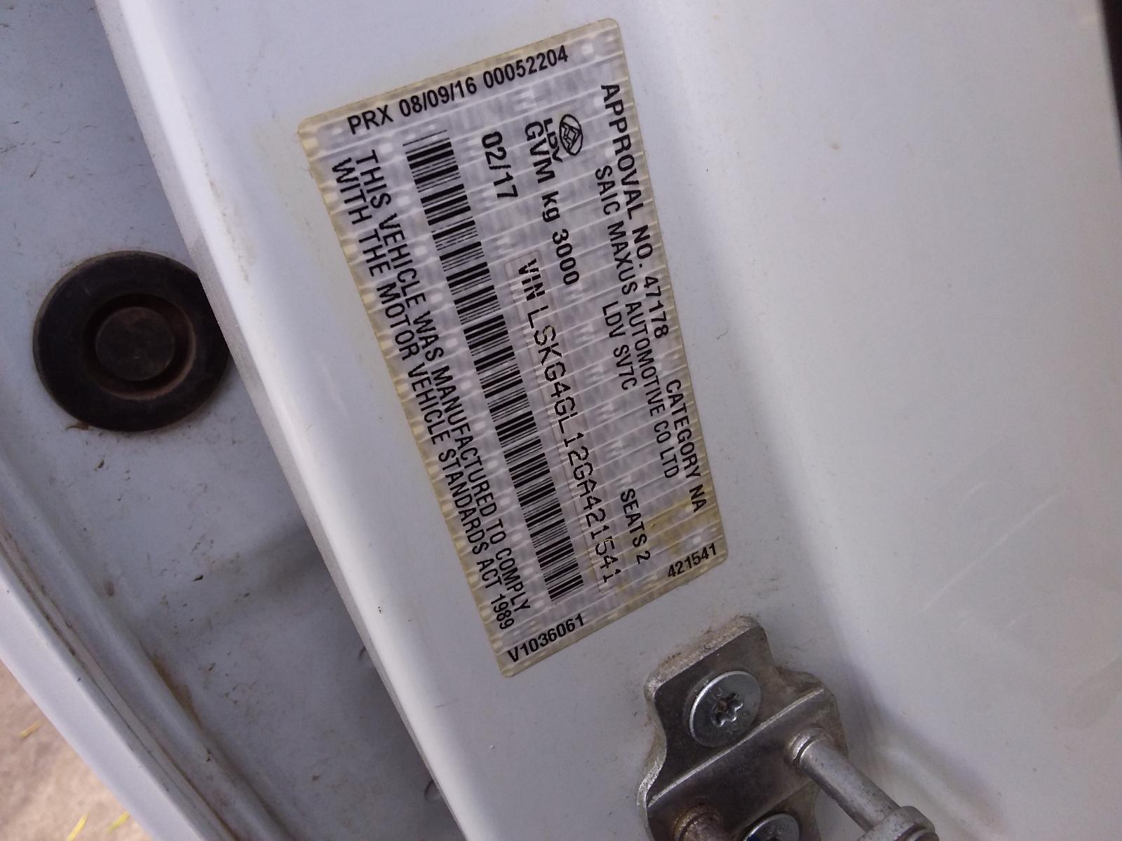 View Auto part Spare Wheel Winch Ldv G10 2017