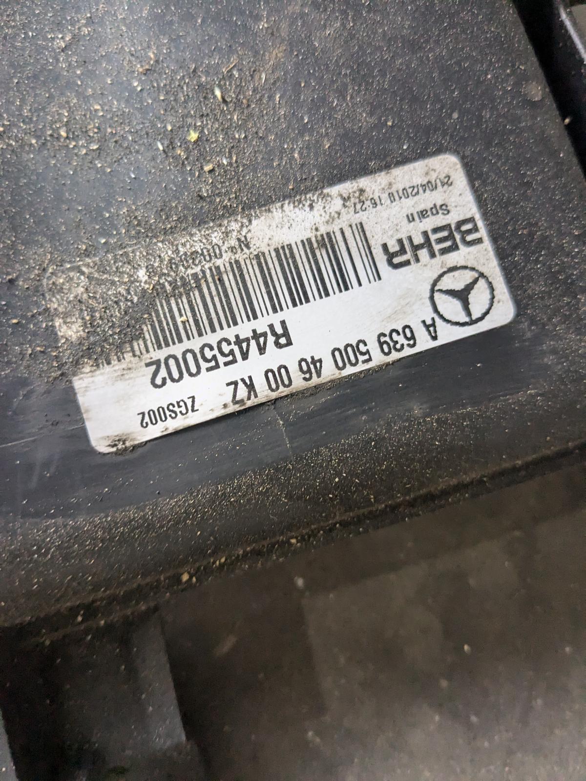 2010 Mercedes Vito Fan Shroud View Auto part Fan Shroud Mercedes Vito 2010